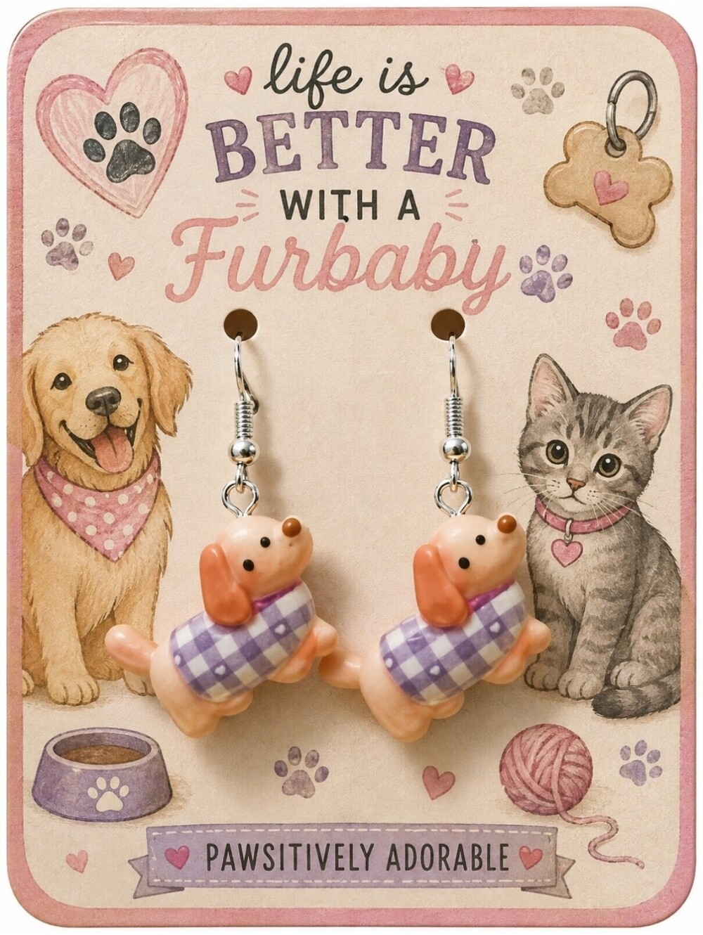 Dachshund Doxie Weiner Dog Hypoallergenic Fun Jewelry Earrings